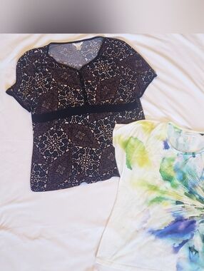 Women's XL Christopher & Banks Patterned Tops